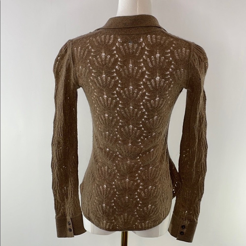 NAADAM Pointelle Button Down Sweater XS - Picture 3 of 9